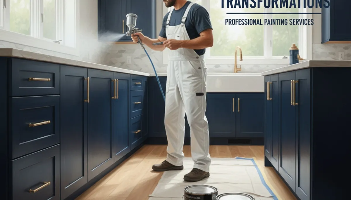 Cabinet painting service in Buffalo, NY for durable kitchen cabinet refinishing by Buffalo Paint Pros