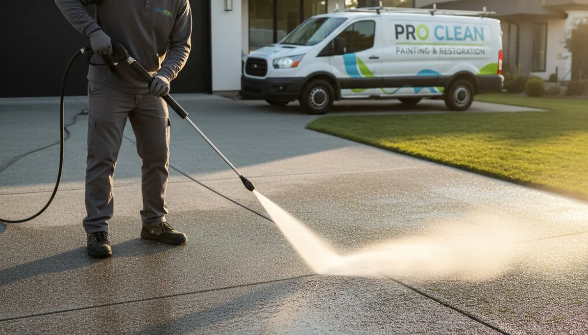 Concrete pressure cleaning for driveways and walkways in Buffalo, NY by Buffalo Paint Pros