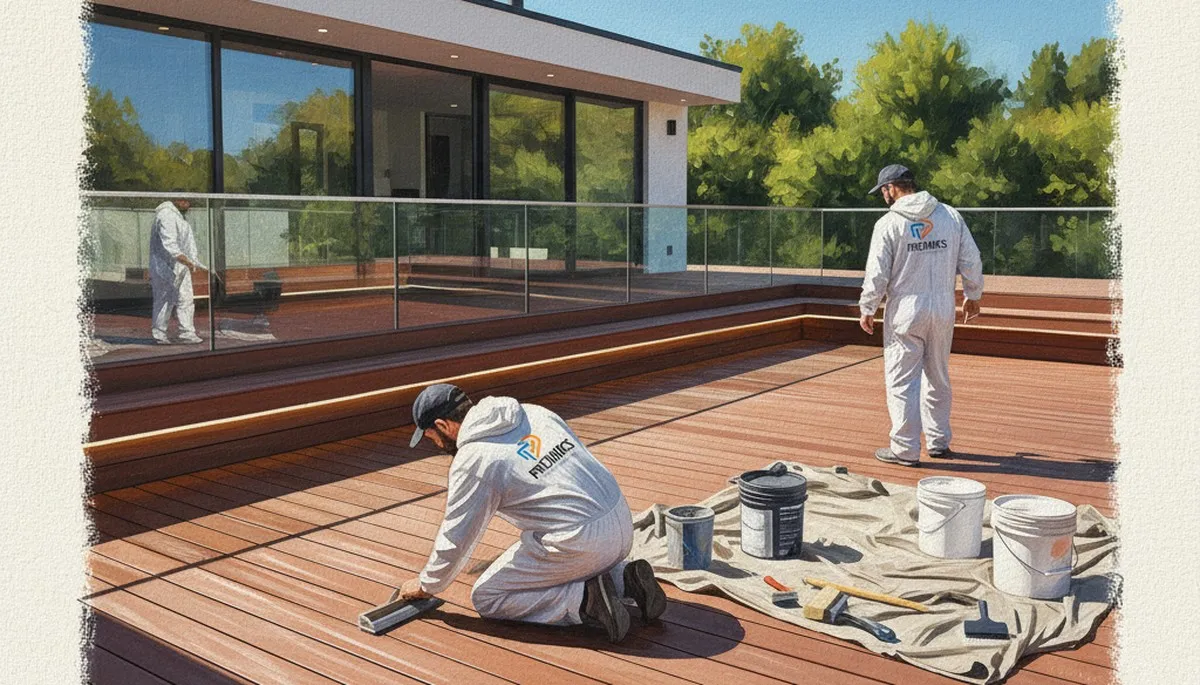 Deck painting in Buffalo, NY by Buffalo Paint Pros for durable outdoor wood protection