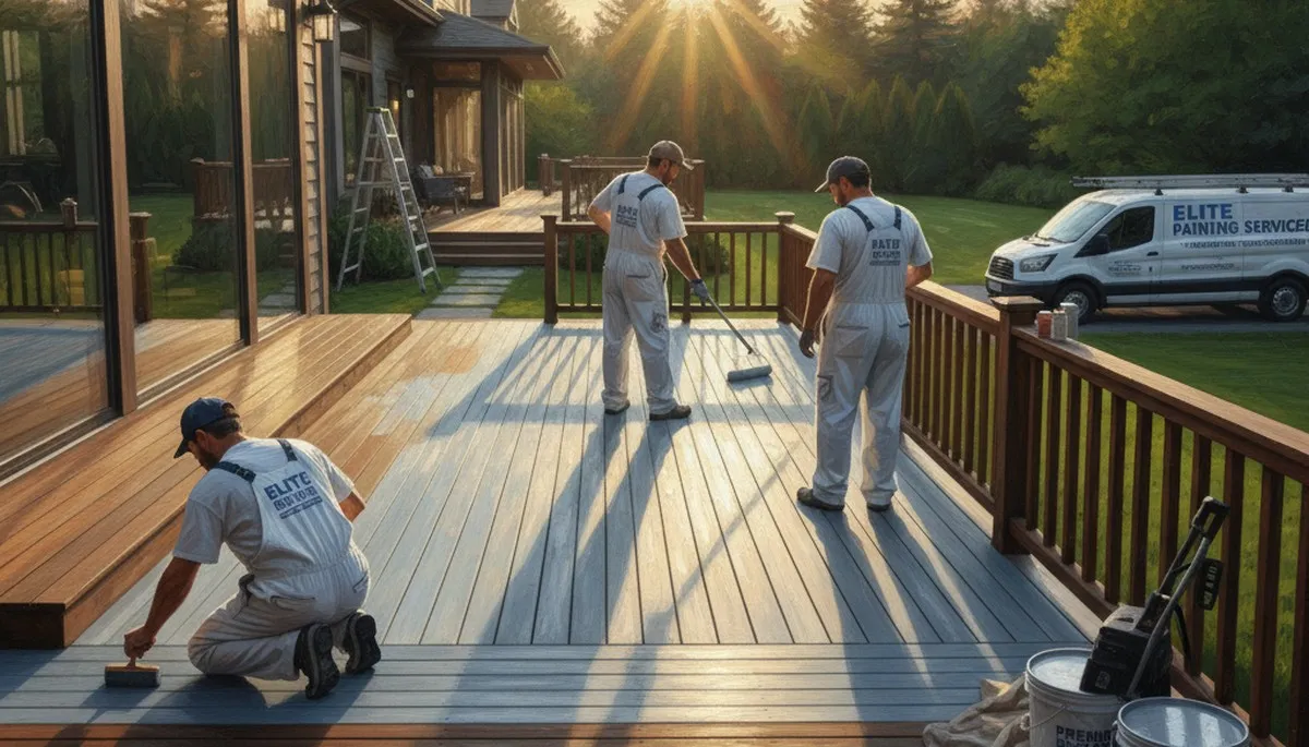 Deck painting services in Buffalo, NY for weather-resistant outdoor wood protection