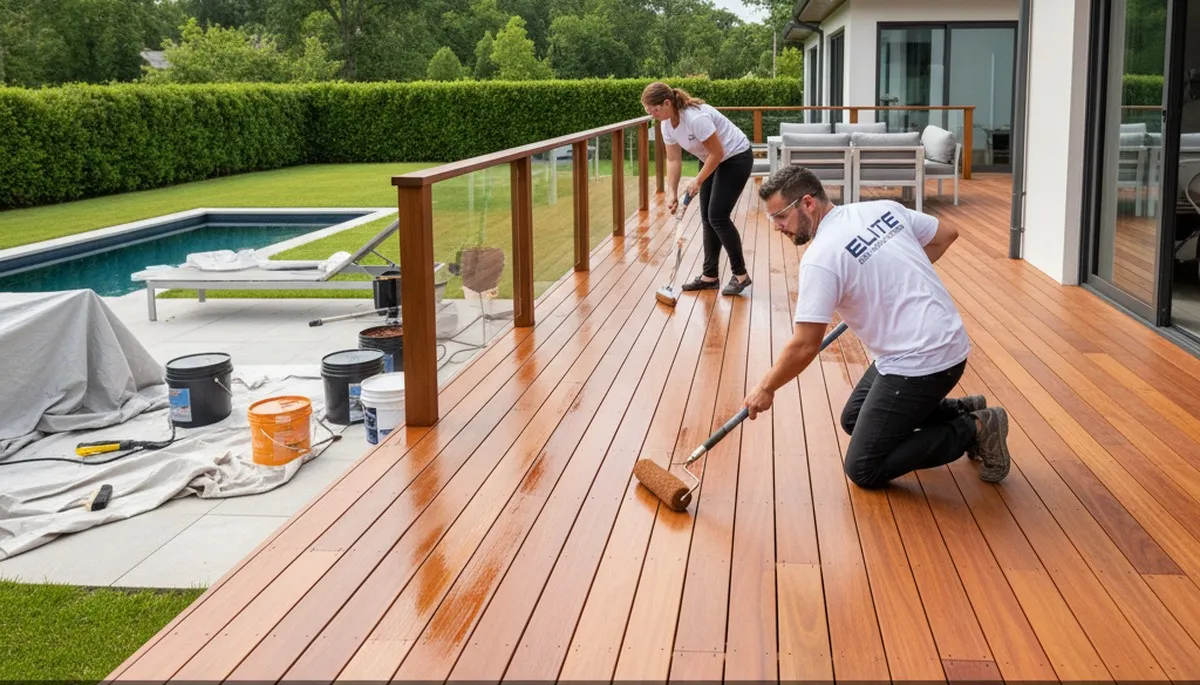 Professional deck staining service in Buffalo, NY to protect and enhance wood surfaces