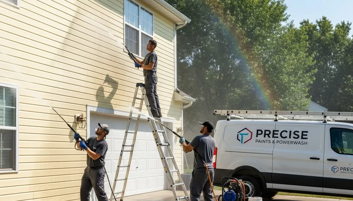 Vinyl siding pressure cleaning in Buffalo, NY by Buffalo Paint Pros for salt, mold, and grime removal