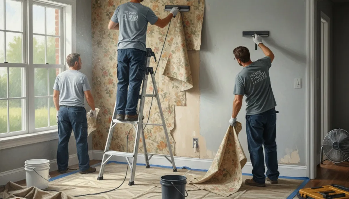 Professional wallpaper removal service in Buffalo, NY for smooth, paint-ready walls